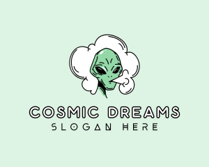 Cosmic Alien Smoke logo design