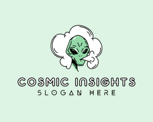 Cosmic Alien Smoke logo design