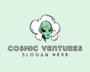 Cosmic Alien Smoke logo design