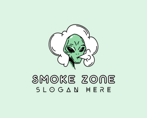 Cosmic Alien Smoke logo design