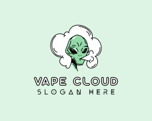 Cosmic Alien Smoke logo design