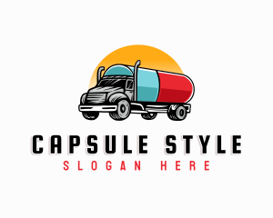 Medicine Truck Capsule logo design