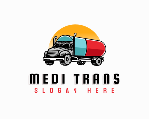 Medicine Truck Capsule logo design