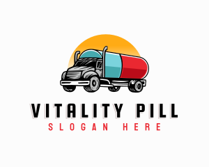 Medicine Truck Capsule logo design