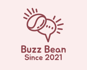 Coffee Bean Talk Bubble logo design