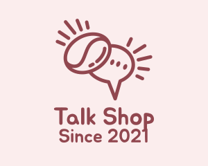 Coffee Bean Talk Bubble logo design