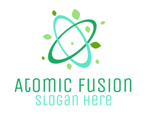 Natural Atom Orbit logo design