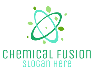 Natural Atom Orbit logo design