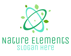 Natural Atom Orbit logo design