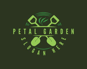 Shovel Grass Leaf logo design