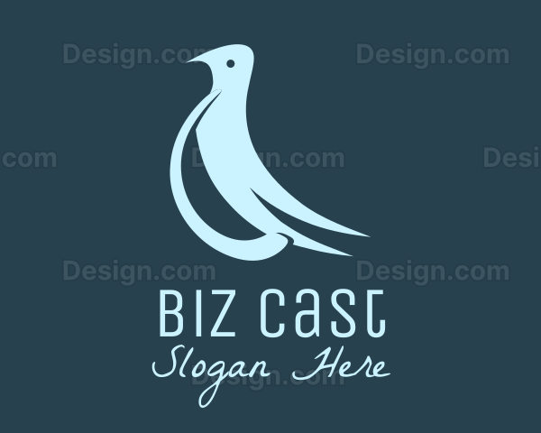 Blue Peaceful Dove Logo