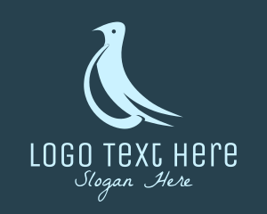 Blue Peaceful Dove logo