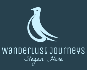 Blue Peaceful Dove Logo