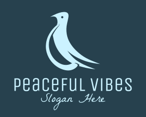 Blue Peaceful Dove logo design