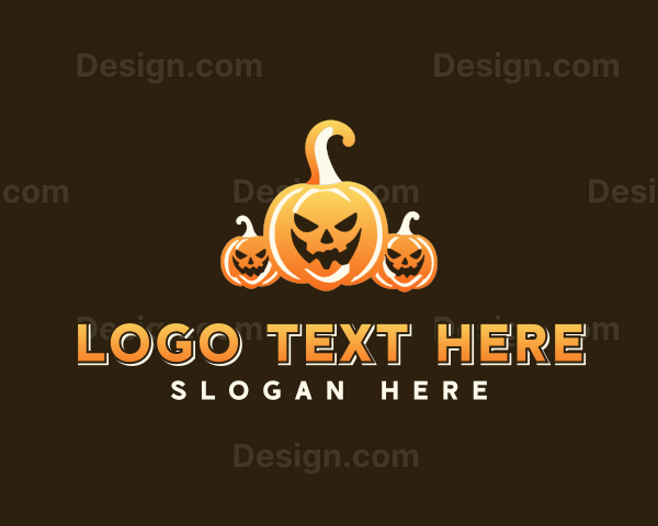 Halloween Spooky Pumpkin Logo