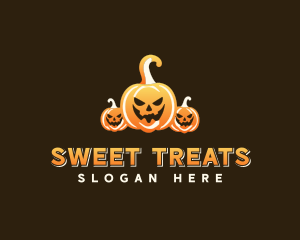 Halloween Spooky Pumpkin logo design