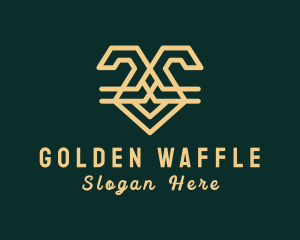 Golden Rabbit Animal logo design