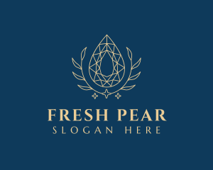 Pear Diamond Leaves logo