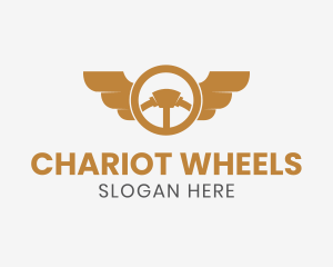 Car Wheel Wings logo design