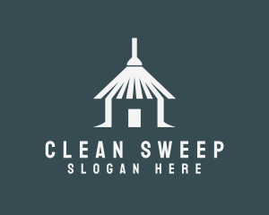 Home Broom Housework logo design