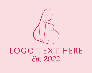 Pregnant Woman Silhouette logo