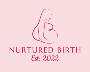 Pregnant Woman Silhouette logo