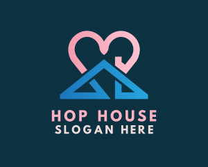 Heart House Roof logo design