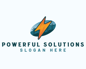 Electricity Power Bolt logo design