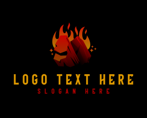 Hot Charcoal Fire Logo