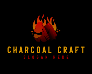 Hot Charcoal Fire logo design