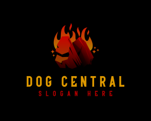 Hot Charcoal Fire logo design