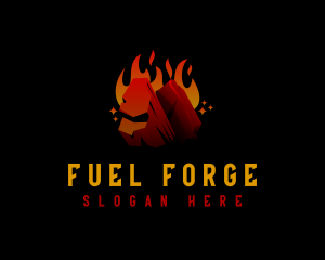 Hot Charcoal Fire logo design