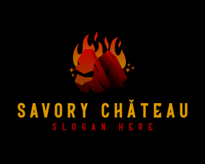 Hot Charcoal Fire logo design