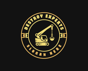 Crane Construction Machinery logo design