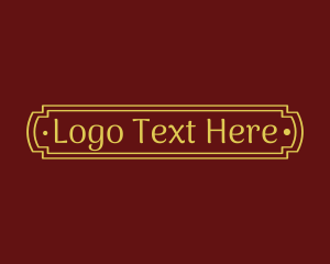 Elegant Hotel Plate Signage logo