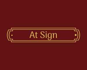 Elegant Hotel Plate Signage logo design