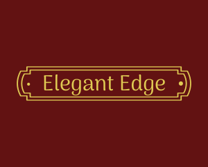 Elegant Hotel Plate Signage logo design