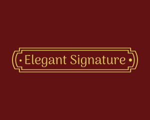 Elegant Hotel Plate Signage logo design