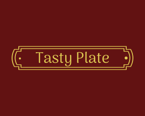 Elegant Hotel Plate Signage logo design