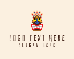 Native Aztec Character  Logo