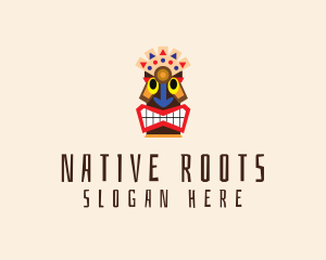 Native Aztec Character  logo