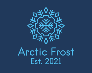 Crystal Frost Snowflake logo