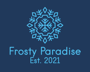 Crystal Frost Snowflake logo