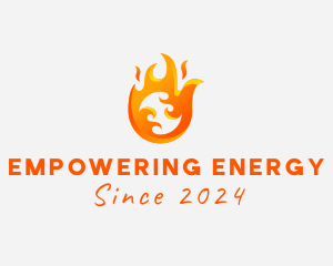 Propane Gas Fire Energy  logo design