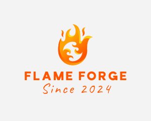 Propane Gas Fire Energy  logo design