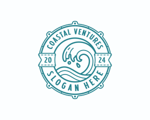 Coastal Waves Surf logo design