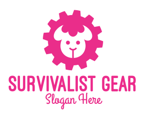 Industrial Pink Sheep  logo design