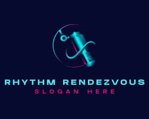 Microphone Record Sing logo design