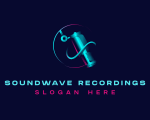 Microphone Record Sing logo design