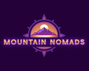 Mountain Summit Compass logo design